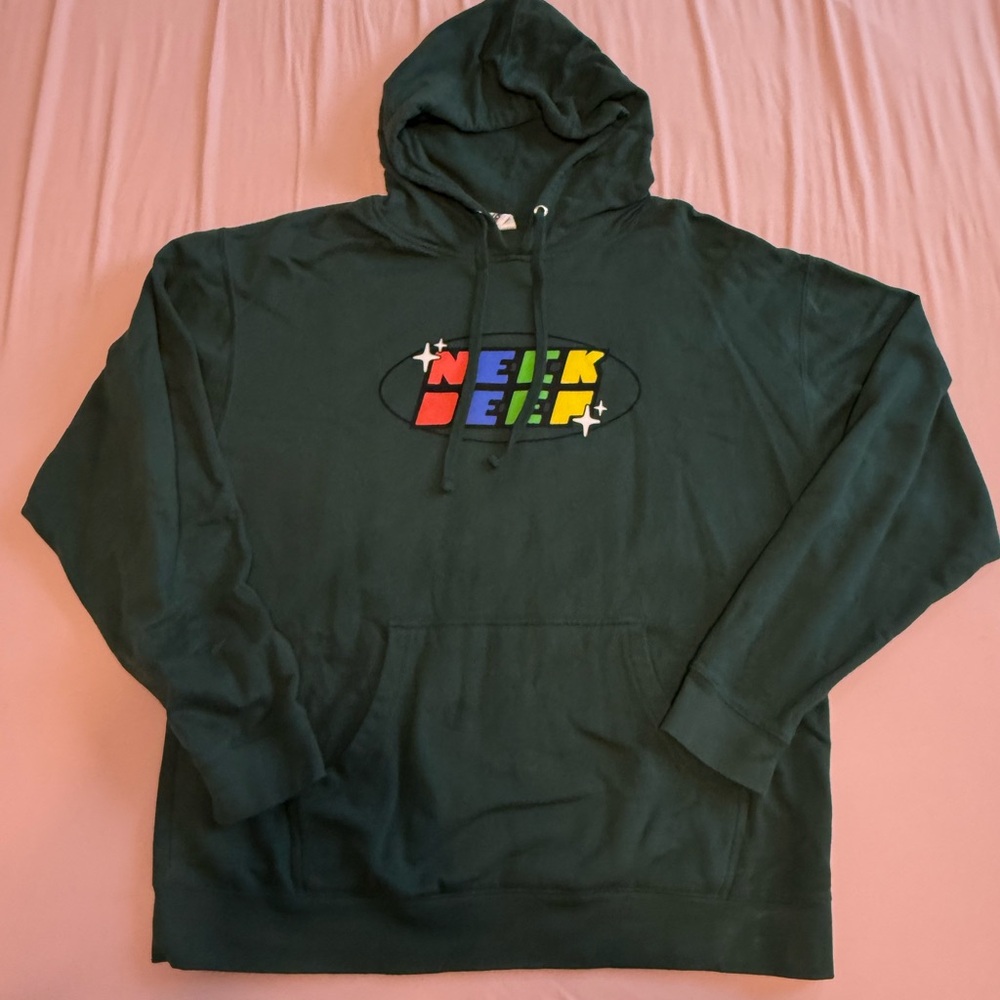 Neck Deep Dark Green Sweatshirt Hoodie, Size L, Unisex